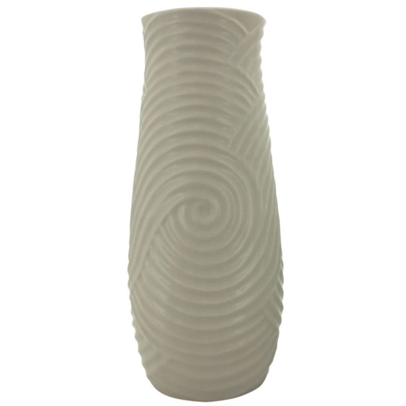 Taupe Swirling Vase - 19cm x 46cm