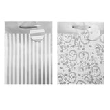 Load image into Gallery viewer, Silver Stripe / Pattern Printed Large Gift Bag