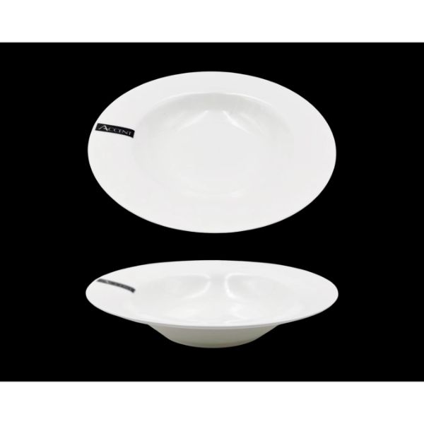 White Bone China Soup Plate - 25.4cm