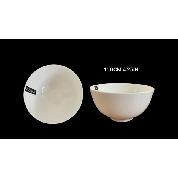 White Fine Bone China Bowl - 11.6cm
