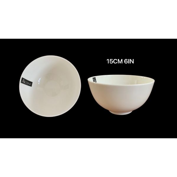 White Fine Bone China Bowl - 15cm