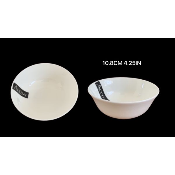 White Fine Bone China Bowl - 10.8cm