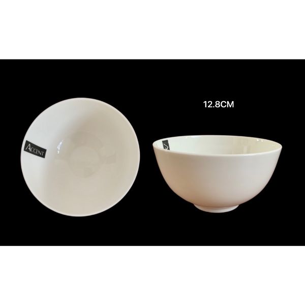 White Bone China Bowl - 12.8cm x 6.8cm