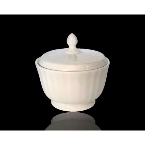 White Bone China Acorn Sugar Bowl - 130ml