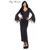 Load image into Gallery viewer, Womens Black Floor Length Gothic Dress - M/L