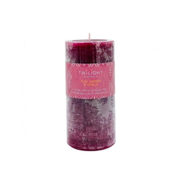 Twilight Frost Rose Garden & Vanilla Candle - 6.8cm x 14cm
