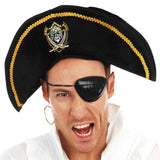 Load image into Gallery viewer, Black Pirate Hat - One Size Fits Most
