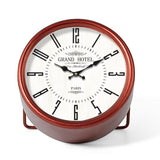 Load image into Gallery viewer, Red Classical Metal Table Clock - 21cm x 15cm x 21cm
