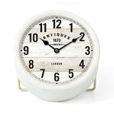 Load image into Gallery viewer, White Classical Metal Table Clock - 21cm x 15cm x 21cm
