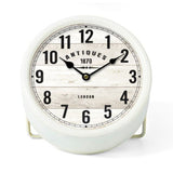 Load image into Gallery viewer, White Classical Metal Table Clock - 21cm x 15cm x 21cm