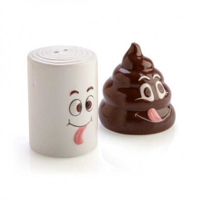 Koolface Poo and Toilet Paper Salt & Pepper Set - 12cm x 7cm x 8cm