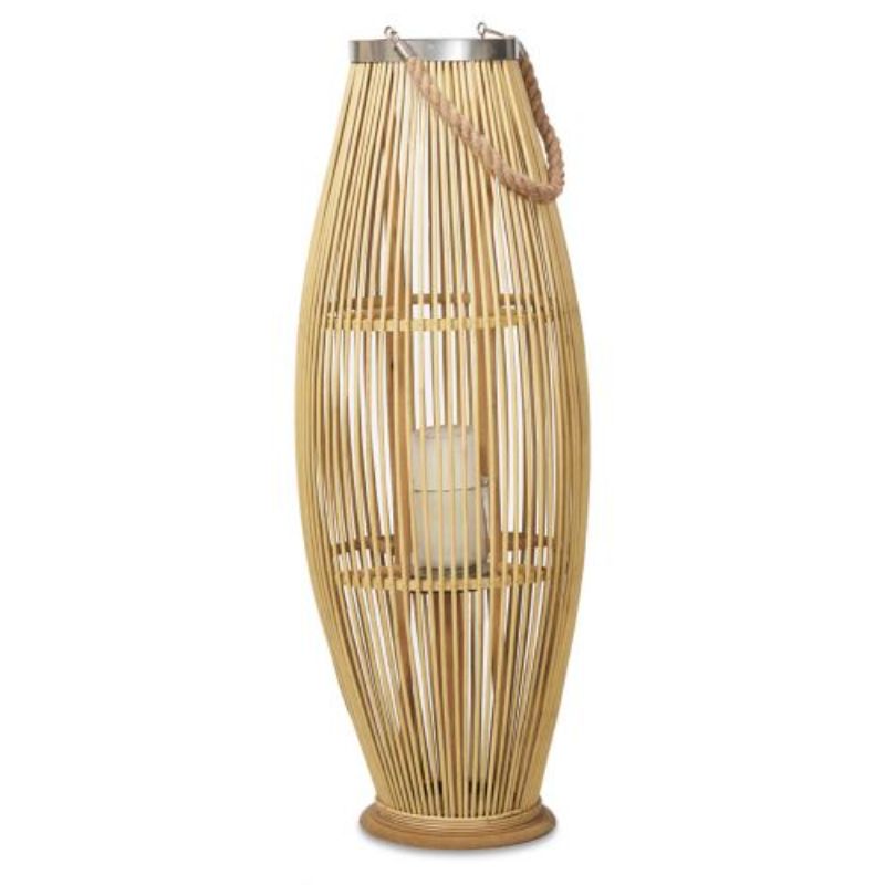 Natural Hanoi Bamboo Large Lantern - 17.5cm x 31cm x 85cm