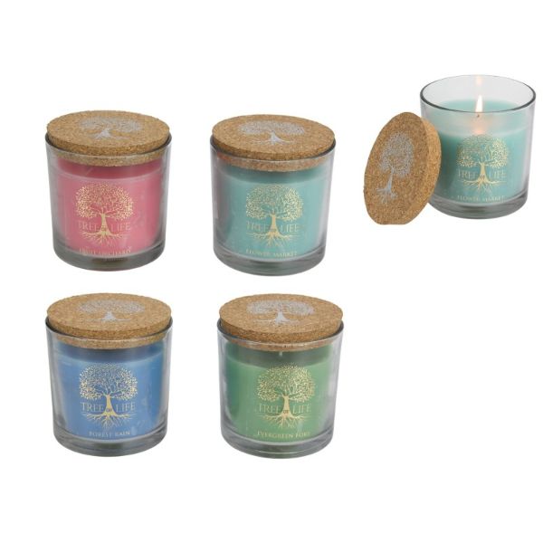 Scented Candle with Tree of Life Design - 325g