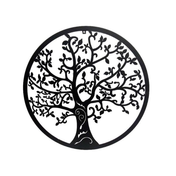 Black Metal Tree Of Life Wall Art - 60cm