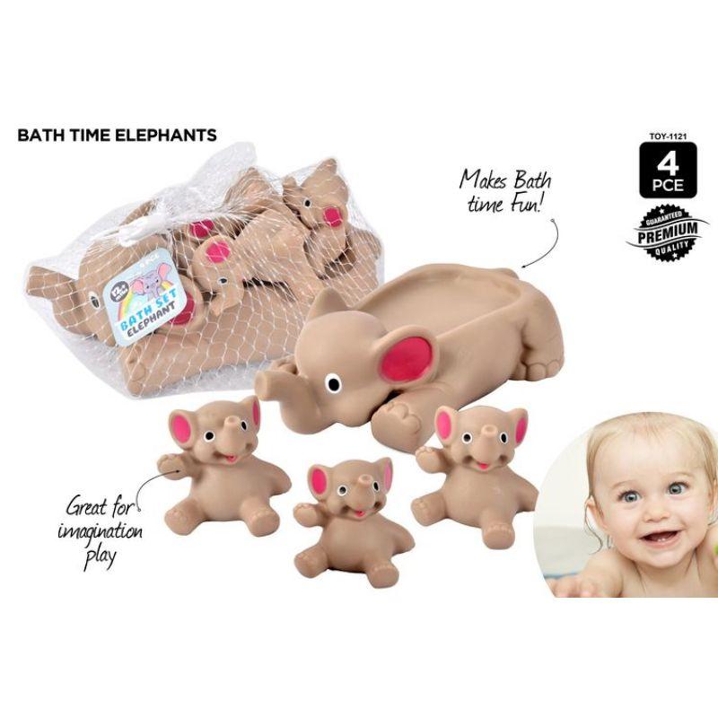 4 Pack Bath Elephant Set