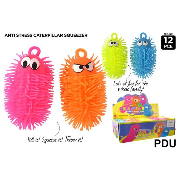 1 Pack Caterpillar Squishy With Light - 15cm