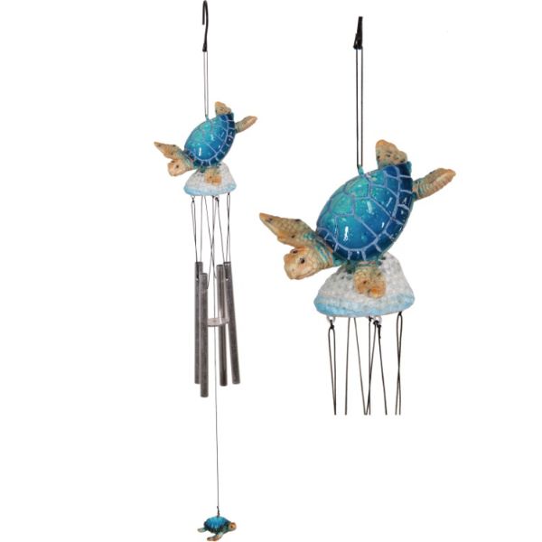 Blue Turtle Resin Wind Chime