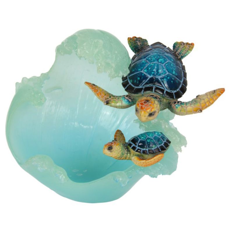 Clear Blue Turtle Bowl - 20cm
