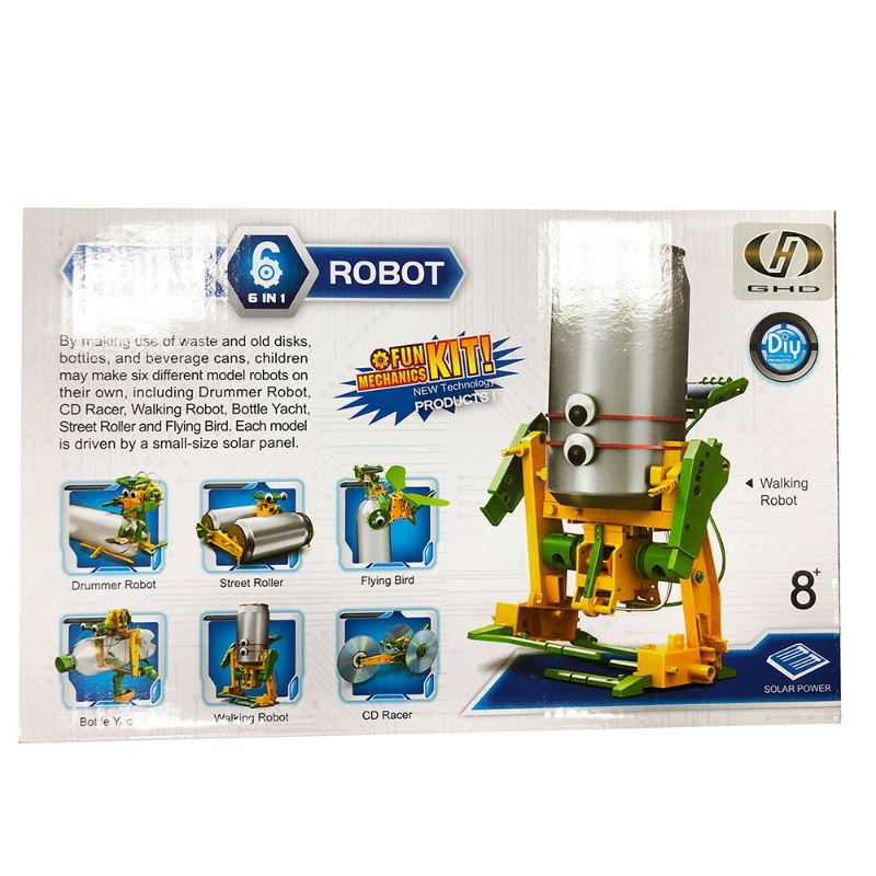 6 In 1 Solar Robot Can