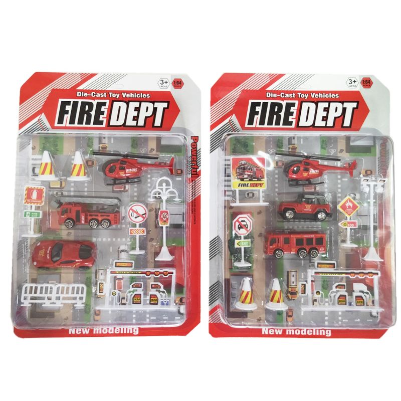 Fire Department Die Cast Car Set