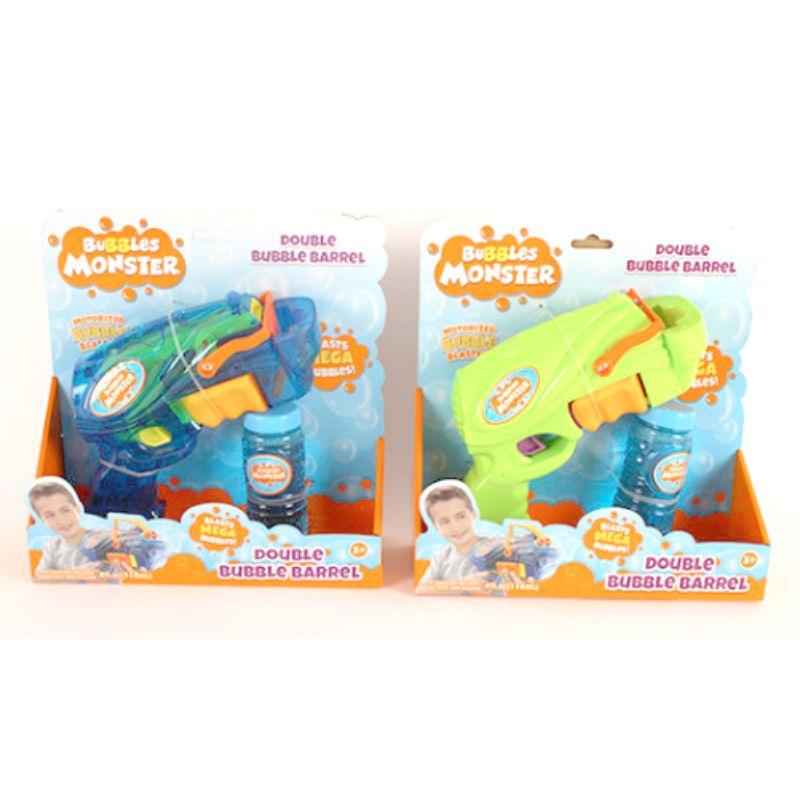 Deluxe Double Barrel Bubble Monster Gun - 24cm x 16cm