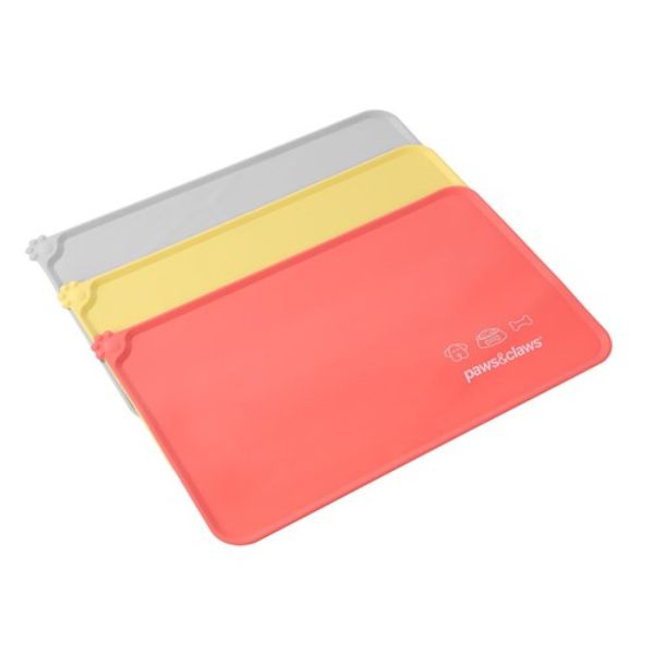 Rectangle Non Slip Silicone Pet Food Mat - 49cm x 30cm