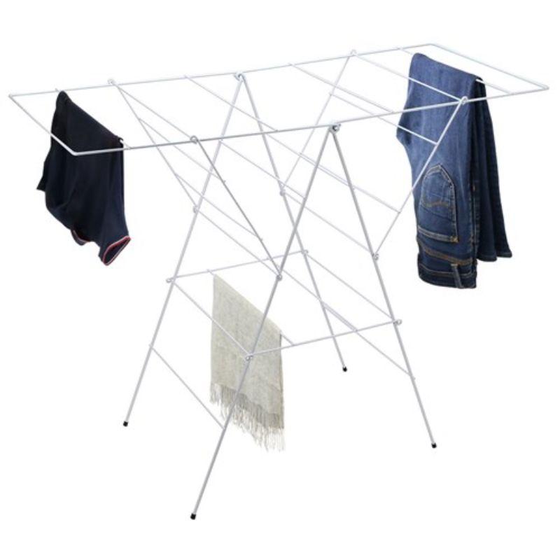 Foldable Wire Clothes Airer 20 Rails - 126cm x 54cm x 100cm
