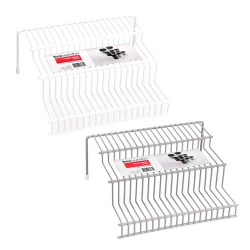 WIRE SPICE RACK 3 TIER26X24X10.5CM 2 ASSTD