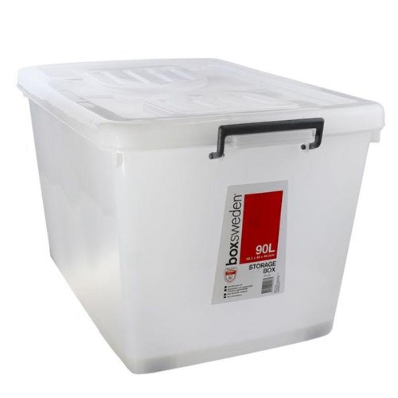 90L Heavy Duty Storage Box - 68.5cm x 48cm x 41cm - The Base Warehouse