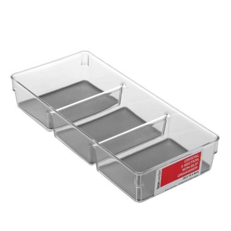 Non-Slip 3 Section Crystal Organiser - 33cm x 15cm x 6cm