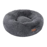 Load image into Gallery viewer, Large Grey Calming Plush Bed - 70cm x 70cm x 21cm
