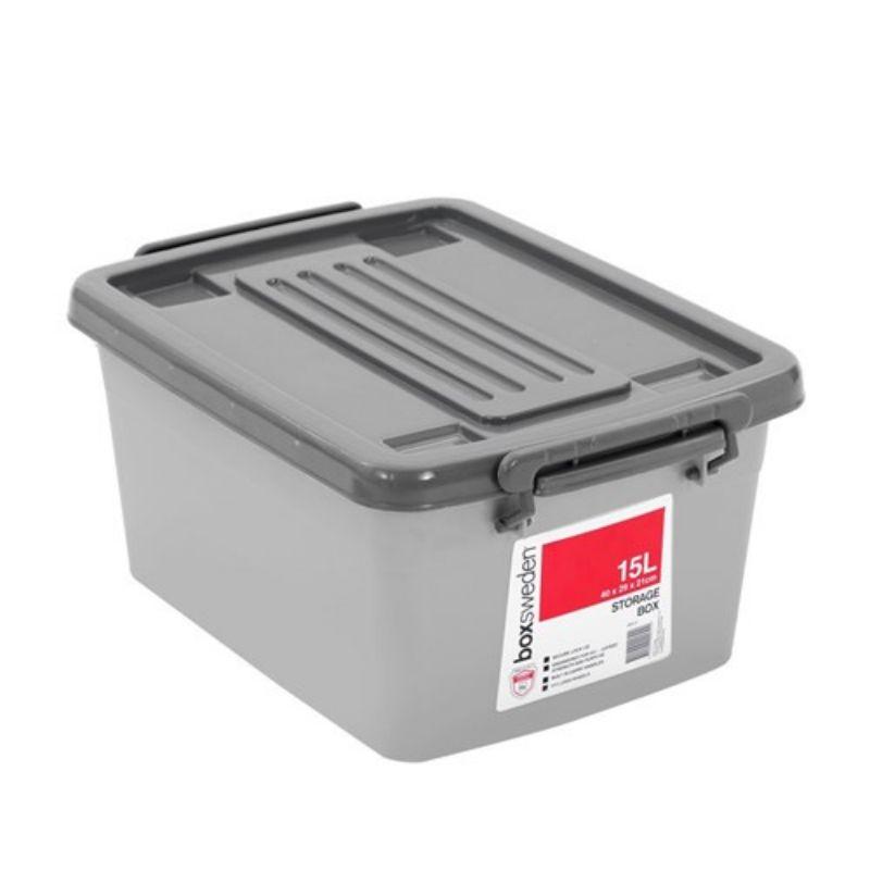 Boxsweden Solid Warm Grey Storage Box - 15L