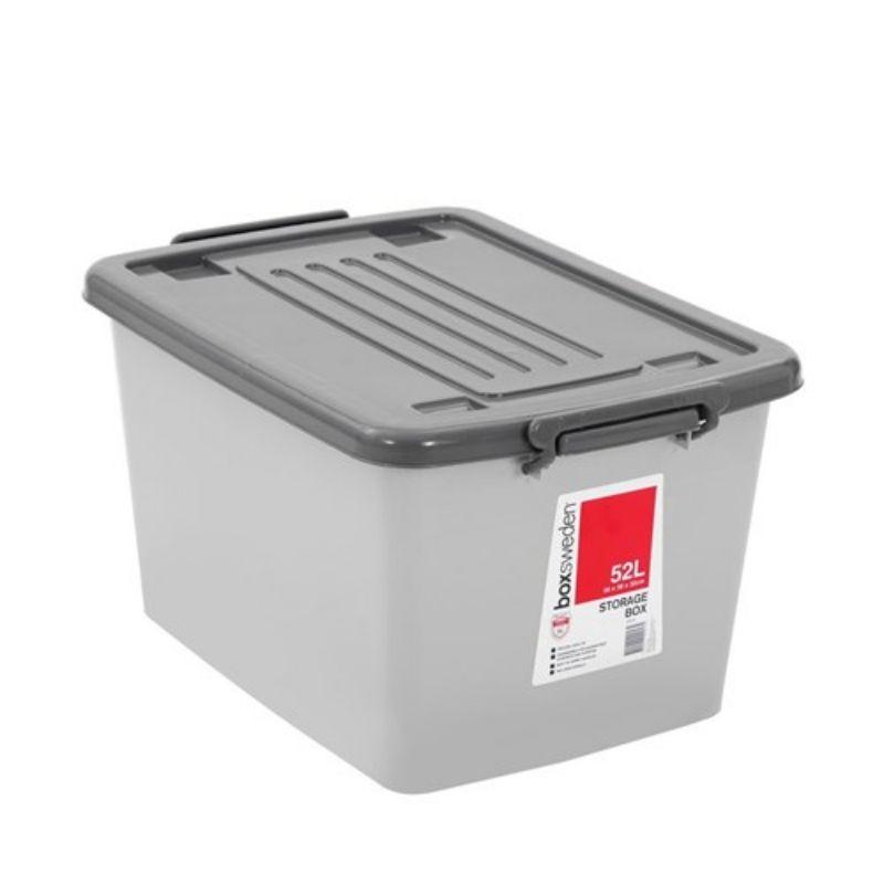 Boxsweden Solid Warm Grey Storage Box - 52L