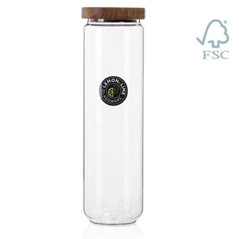 Wooden Glass Canister - 1.65L