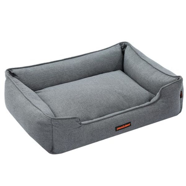 Grey Large Pia Walled Pet Bed - 80cm x 60cm x 20cm