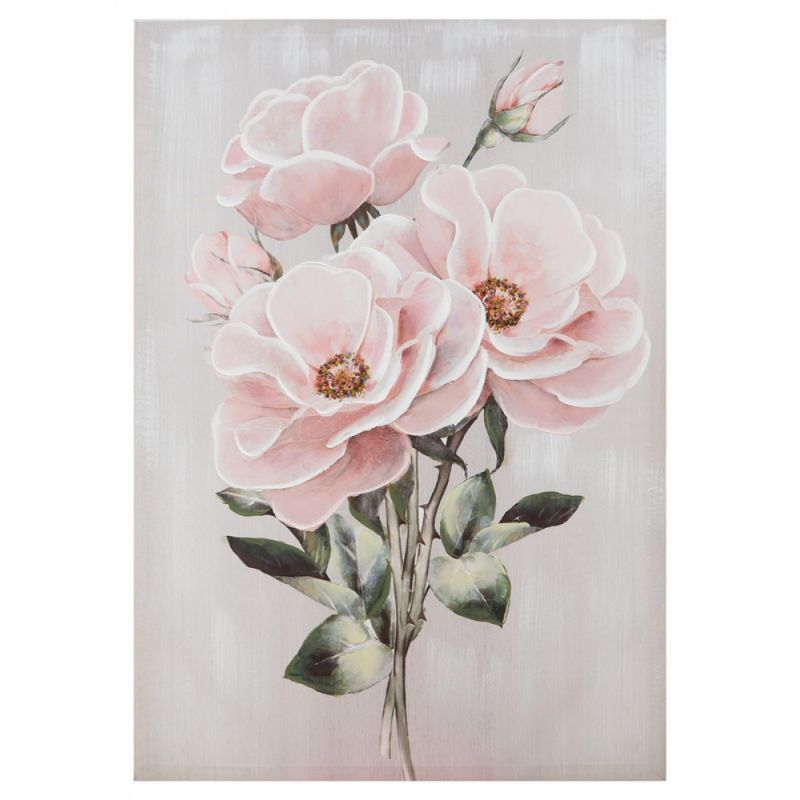 Pink Rose Picture Canvas - 70cm x 100cm x 3cm