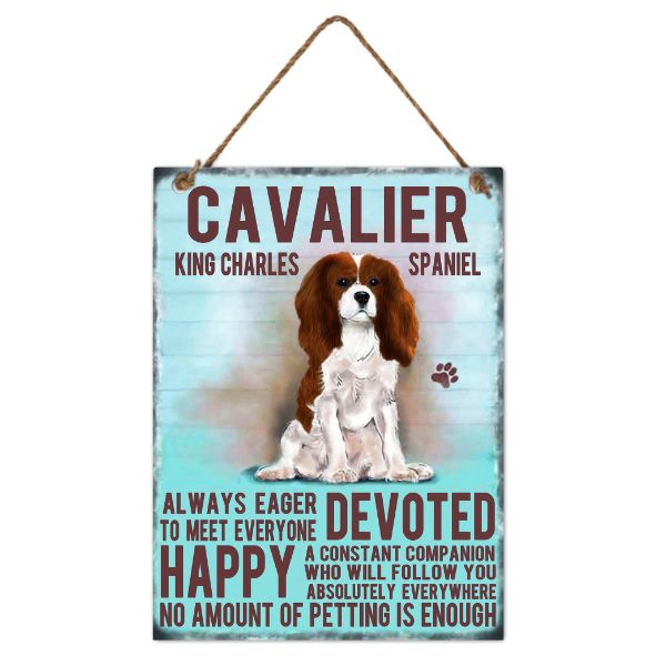Metal Cavalier Wall Hanging Sign - 20cm x 27cm