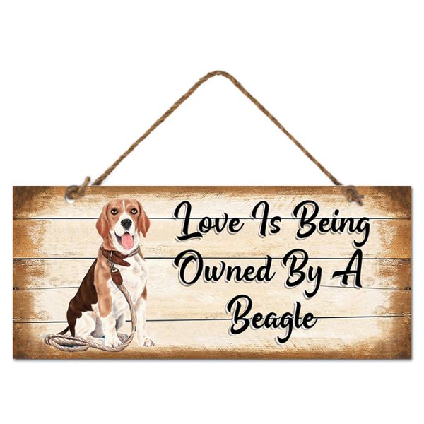 Beagle Wall Hanging Sign - 30cm x 13cm