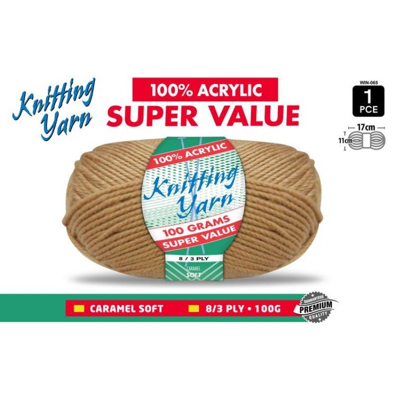 Caramel Knitting Yarn 8 Ply - 100g