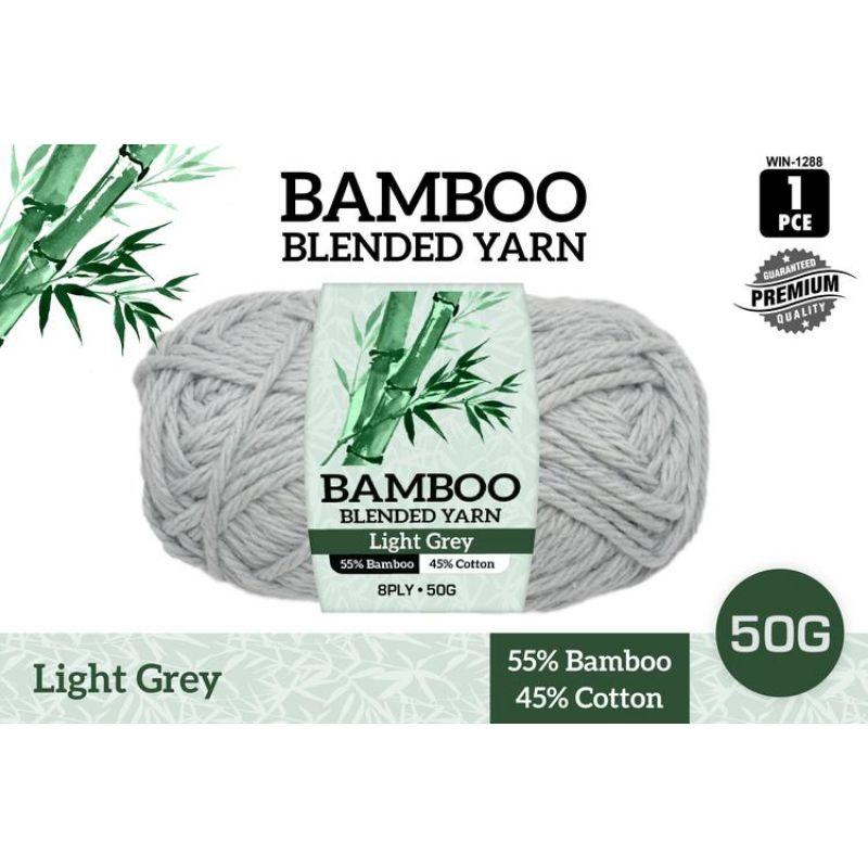 Light Grey Bamboo Blended Yarn - 50g