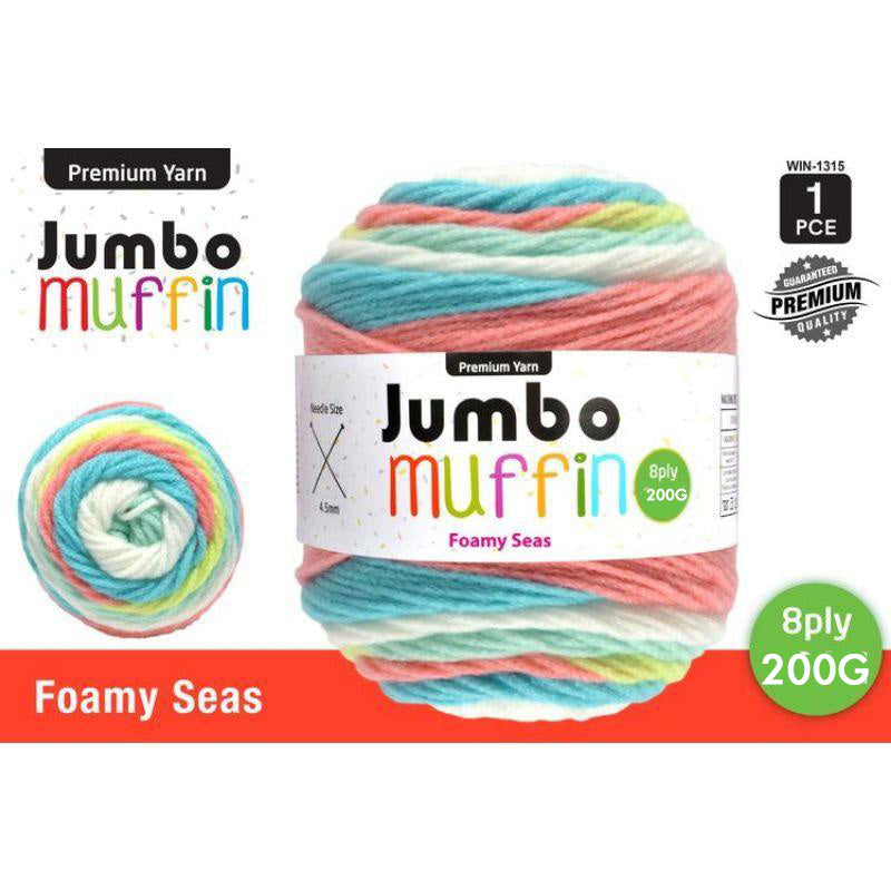Foamy Seas Jumbo Muffin Yarn - 200g