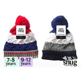 Load image into Gallery viewer, Kids Colour Stripe Knitted Beanie with Pom Pom