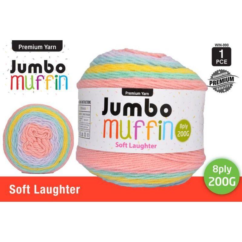 Soft Laughter Jumbo Muffin Yarn 8 Ply - 200g