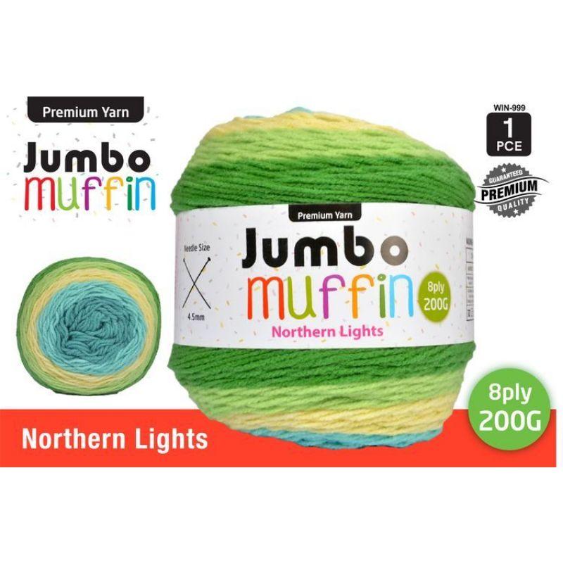 Northen Lights Jumbo Muffin Yarn 8 Ply - 200g
