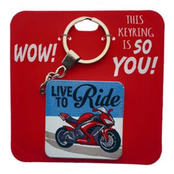 Live To Ride Keyring