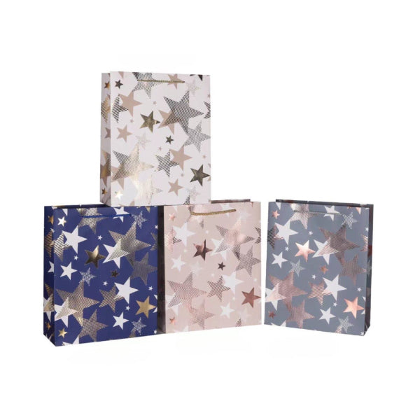 Large Foiled Stars Gift Bag - 32cm x 26cm x 10cm