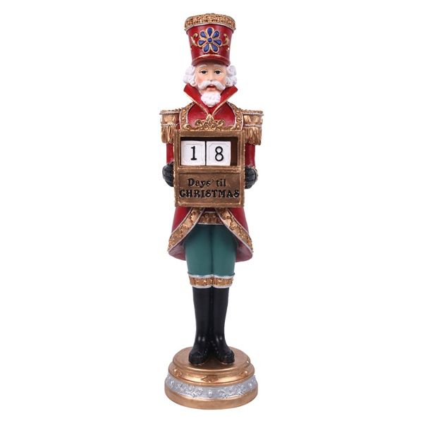 Polyresin Nutcracker With Date - 40.5cm