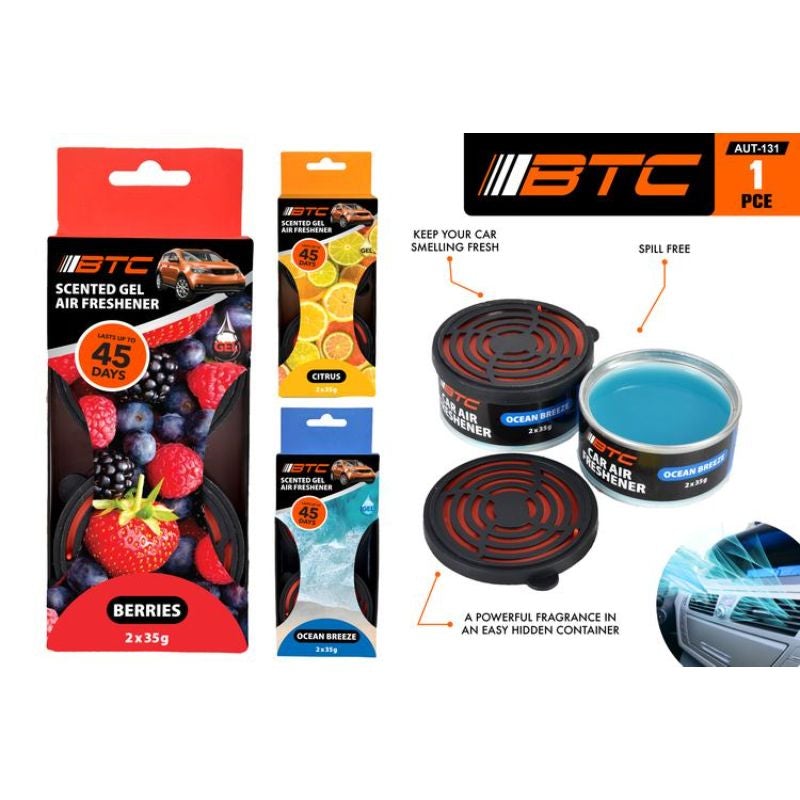 2 Pack Car Air Freshener Gel