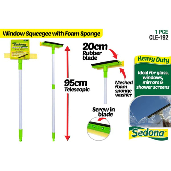 Delux Glass Squeegee With Telescopic