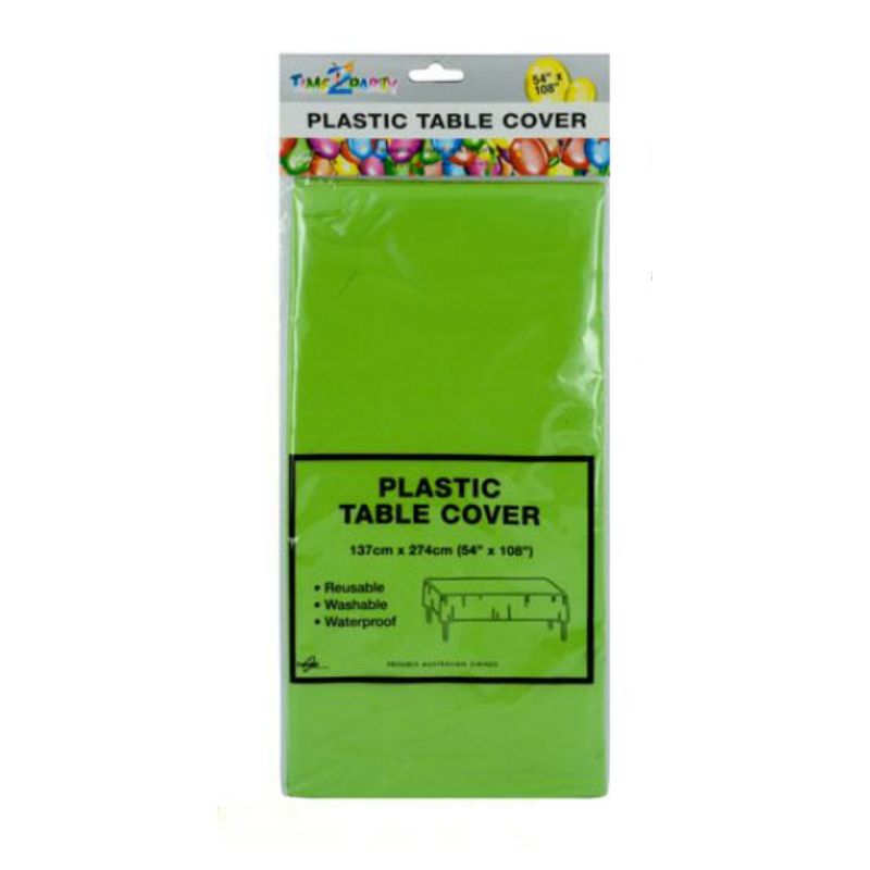 Light Green Plastic Table Cover - 137cm x 274cm